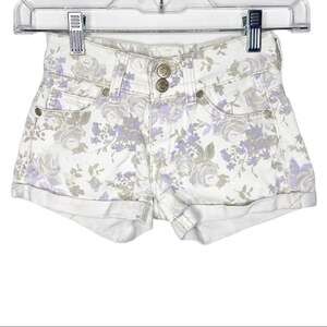 Girls Miss Jeans Purple Paisley Jean Shorts Size 7